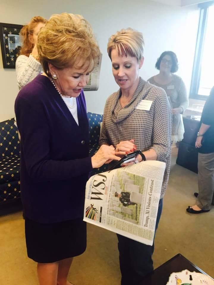 Senator Elizabeth Dole and Shawn Moore